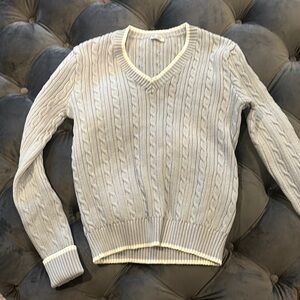Women's Cable Knit Sweater - Light blueish gray